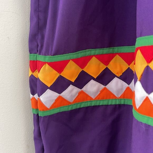 Vintage  handmade quilt pieced short sleeve maxi kaftan muumuu dress - Picture 3 of 9